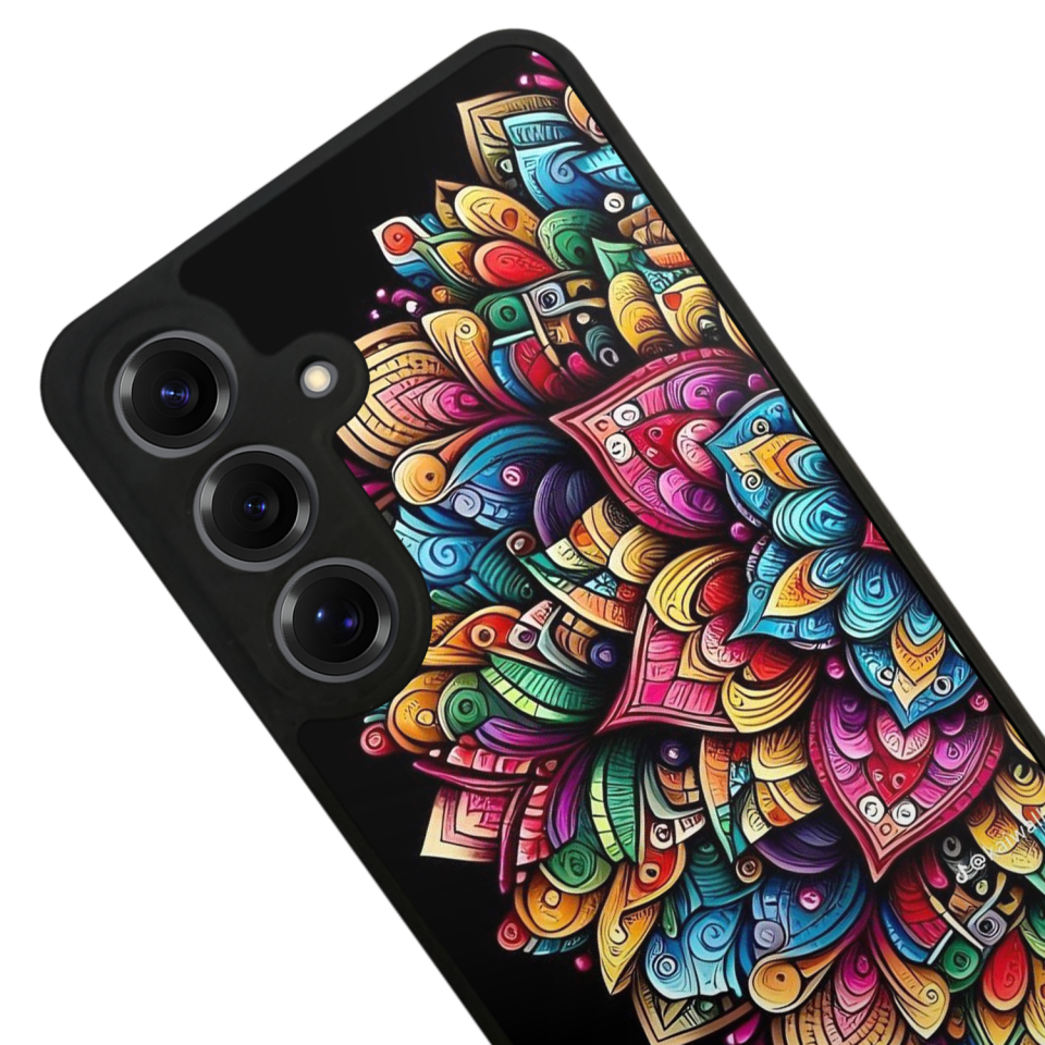 Samsung Galaxy S25 Uyumlu Mandala Tasarımlı Glossy Premium Kılıf