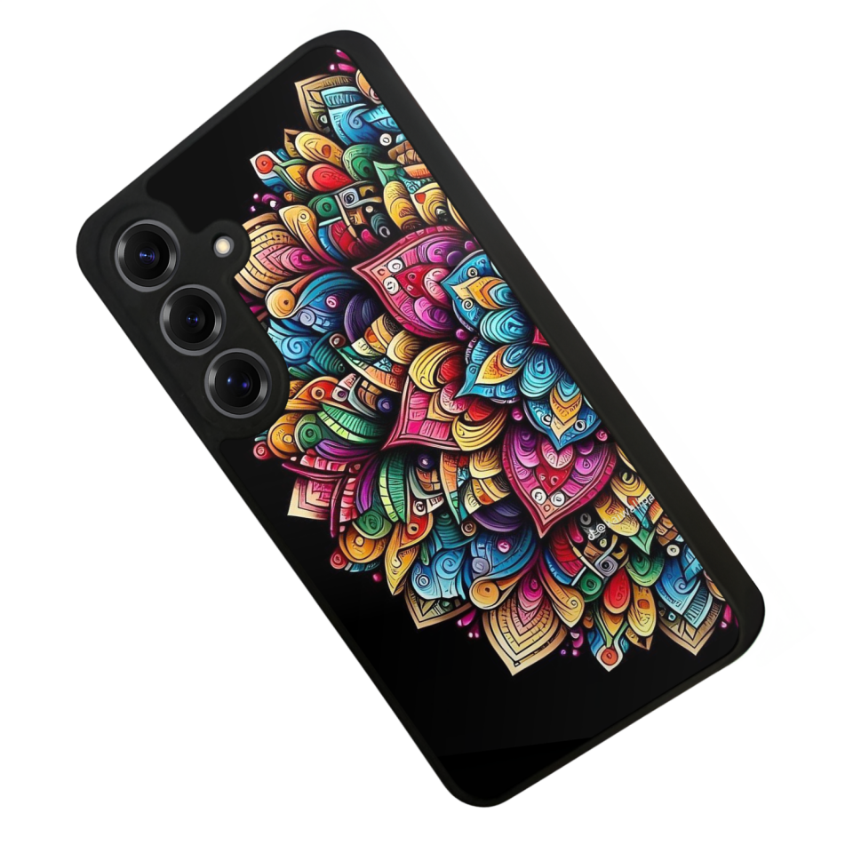 Samsung Galaxy S25 Uyumlu Mandala Tasarımlı Glossy Premium Kılıf