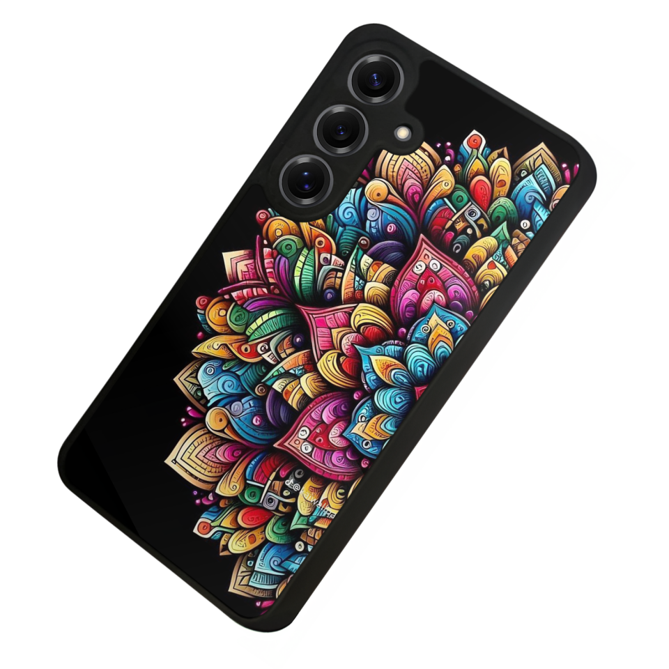 Samsung Galaxy S25 Uyumlu Mandala Tasarımlı Glossy Premium Kılıf