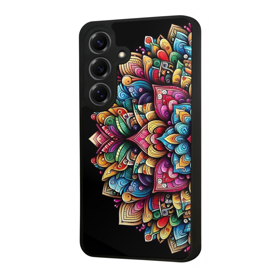 Samsung Galaxy S25 Uyumlu Mandala Tasarımlı Glossy Premium Kılıf