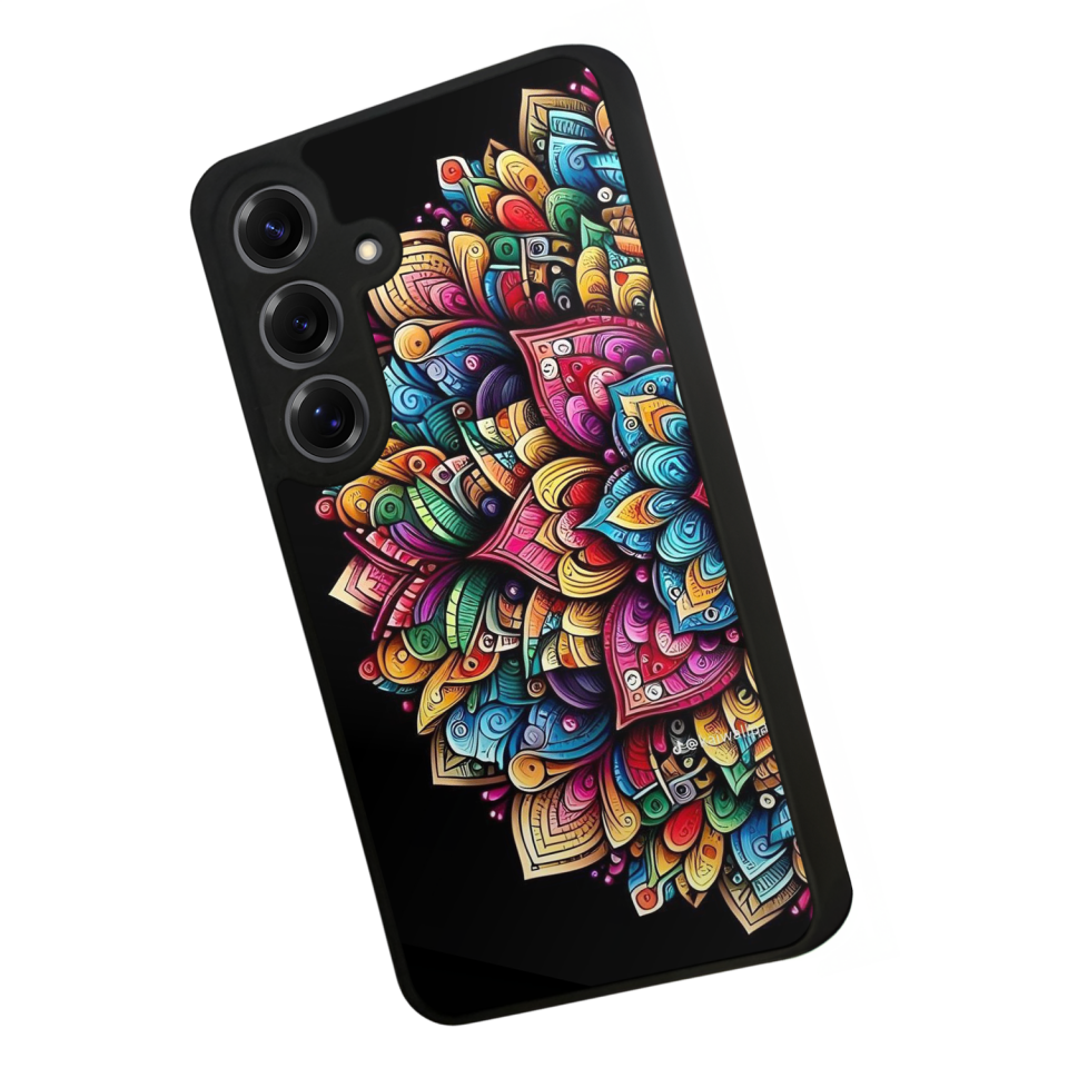 Samsung Galaxy S25 Uyumlu Mandala Tasarımlı Glossy Premium Kılıf