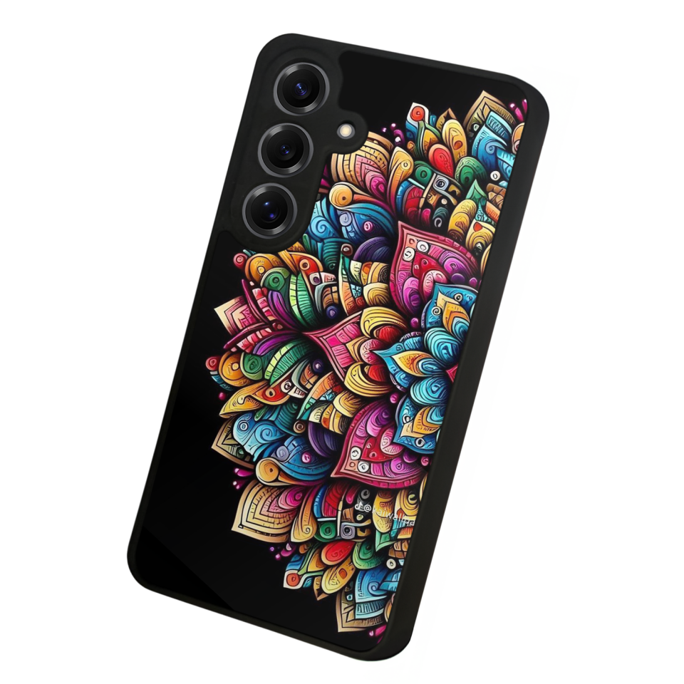 Samsung Galaxy S25 Uyumlu Mandala Tasarımlı Glossy Premium Kılıf