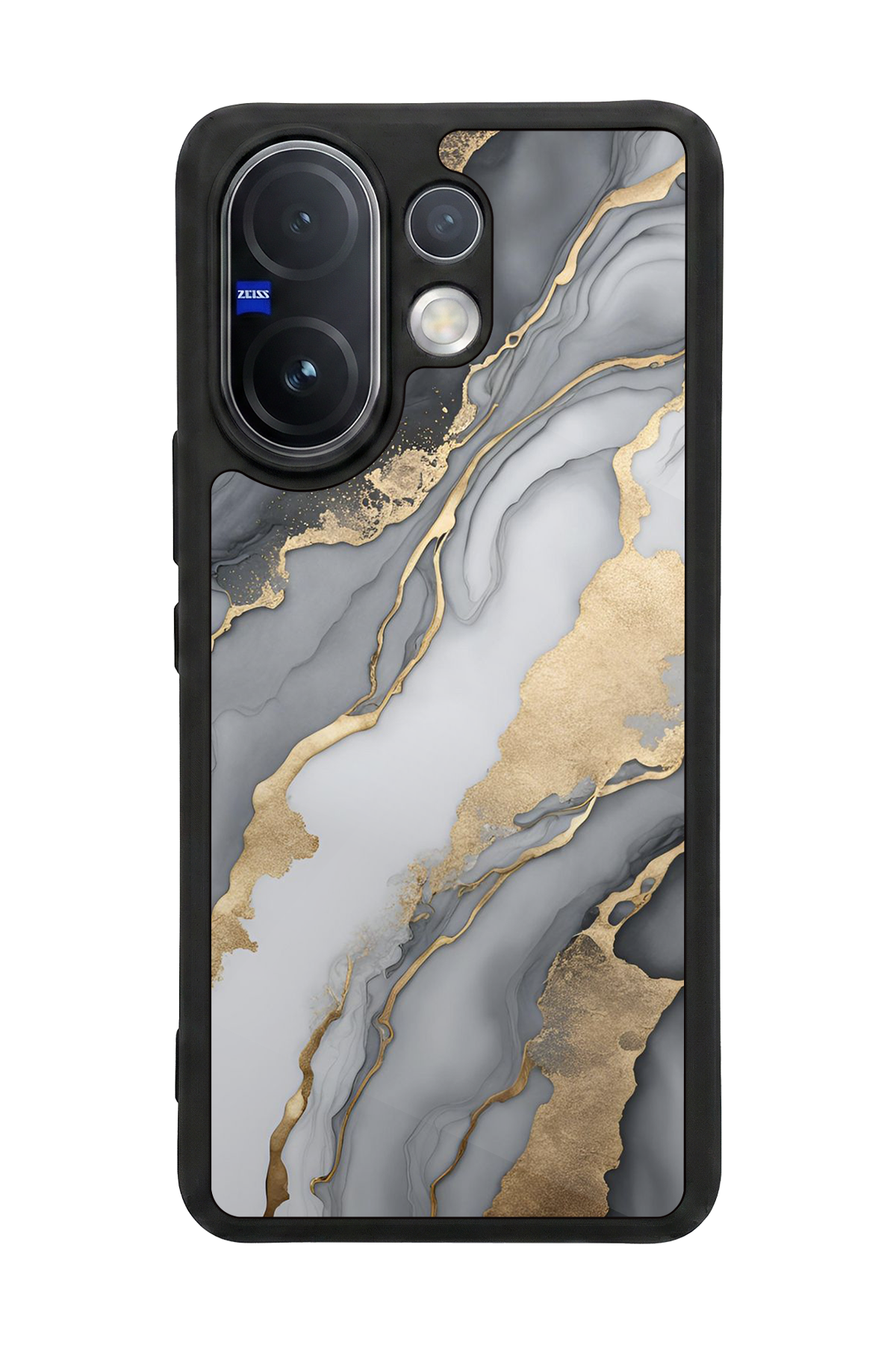 Vivo V60 Uyumlu Mermer Marble Tasarımlı Glossy Premium Kılıf