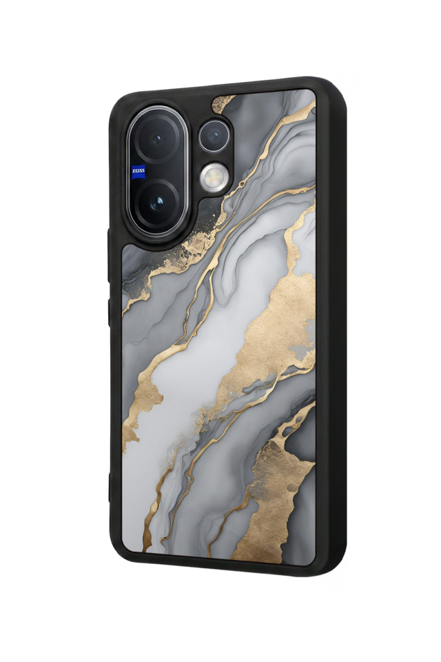 Vivo V60 Uyumlu Mermer Marble Tasarımlı Glossy Premium Kılıf