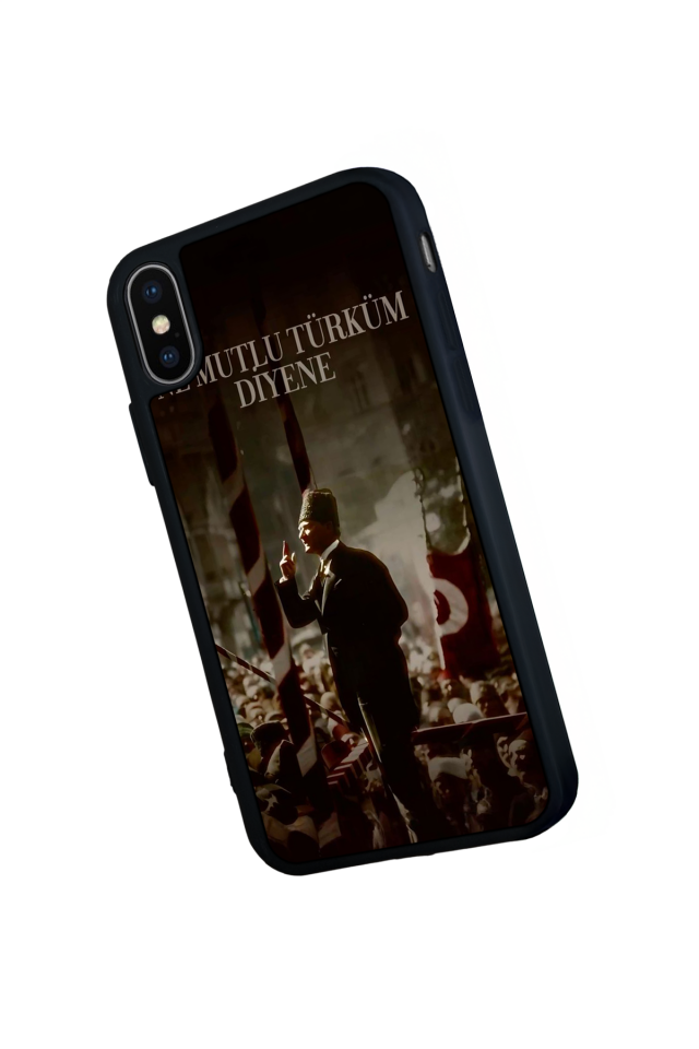 iPhone X/ XS Uyumlu Mustafa Kemal Ataturk Tasarımlı Glossy Premium Kılıf