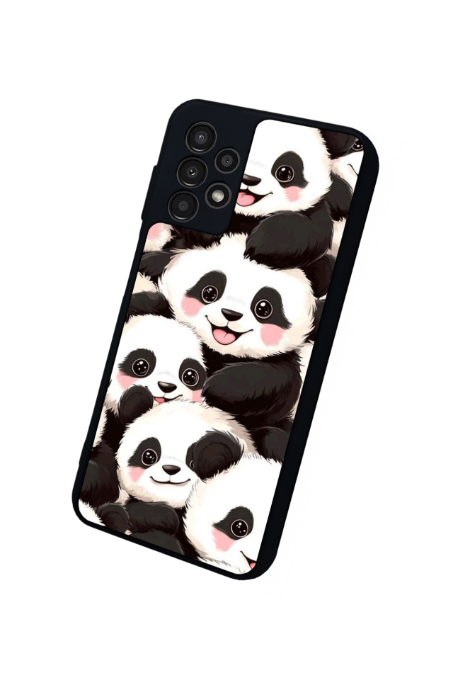 Samsung Galaxy A13 Uyumlu Panda Tasarımlı Glossy Premium Kılıf