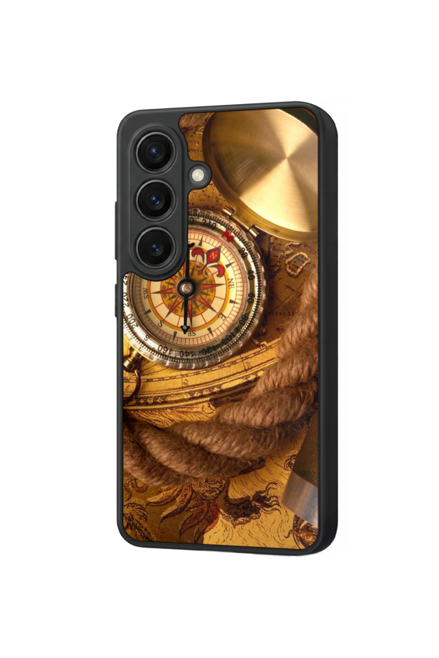 Samsung Galaxy S26 Uyumlu Pusula Tasarımlı Glossy Premium Kılıf