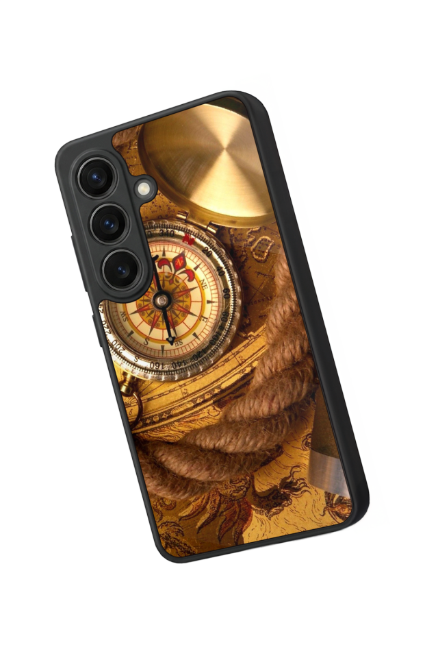 Samsung Galaxy S26 Uyumlu Pusula Tasarımlı Glossy Premium Kılıf