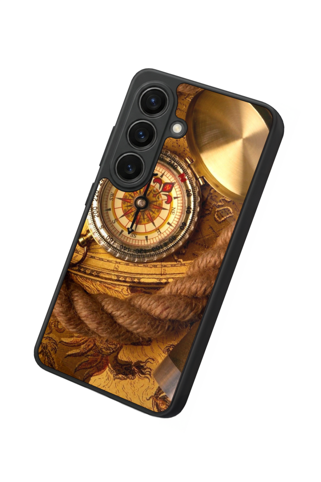 Samsung Galaxy S26 Uyumlu Pusula Tasarımlı Glossy Premium Kılıf