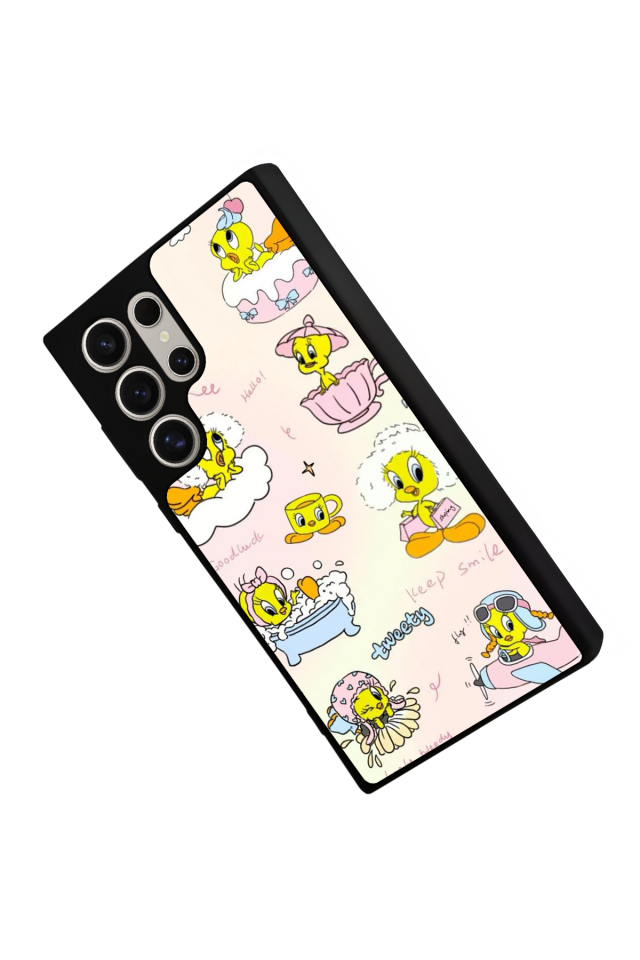 Samsung Galaxy S24 Ultra Uyumlu Tweety Tasarımlı Glossy Premium Kılıf
