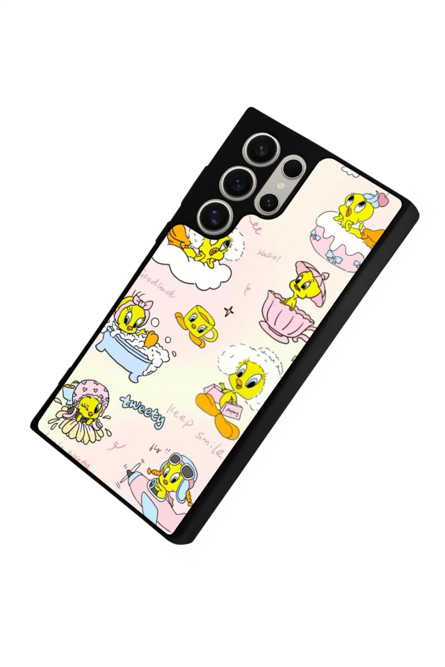 Samsung Galaxy S24 Ultra Uyumlu Tweety Tasarımlı Glossy Premium Kılıf