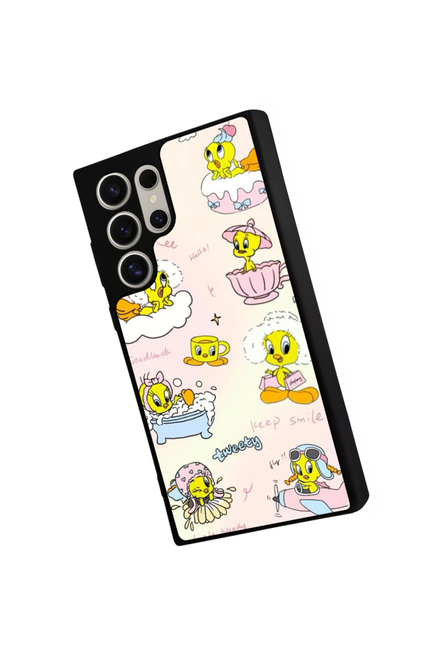 Samsung Galaxy S24 Ultra Uyumlu Tweety Tasarımlı Glossy Premium Kılıf