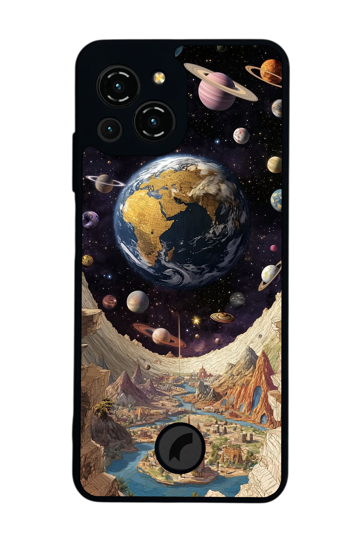 Reeder S23 Pro Max Uyumlu Uzay Tasarımlı Glossy Premium Kılıf