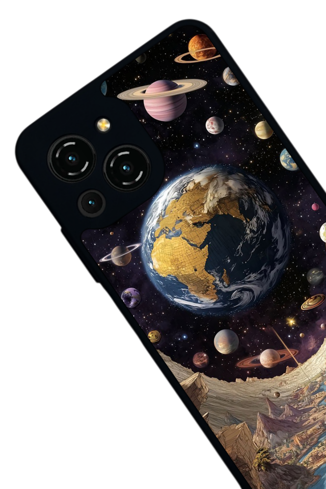 Reeder S23 Pro Max Uyumlu Uzay Tasarımlı Glossy Premium Kılıf