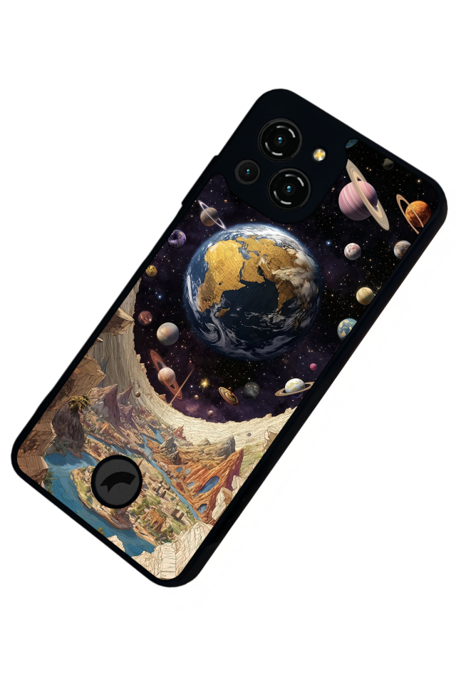 Reeder S23 Pro Max Uyumlu Uzay Tasarımlı Glossy Premium Kılıf