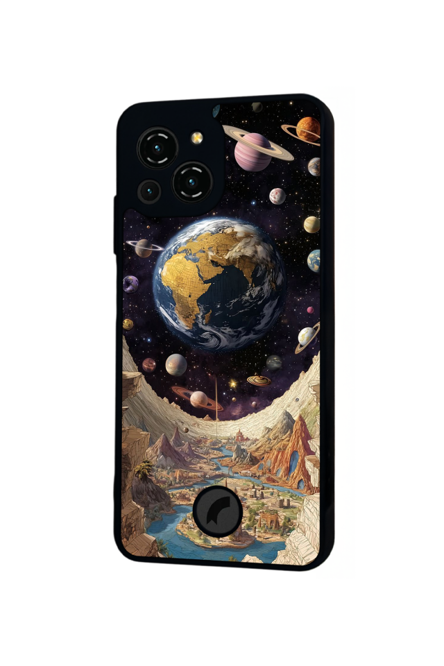 Reeder S23 Pro Max Uyumlu Uzay Tasarımlı Glossy Premium Kılıf