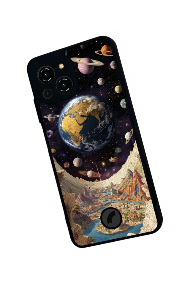 Reeder S23 Pro Max Uyumlu Uzay Tasarımlı Glossy Premium Kılıf