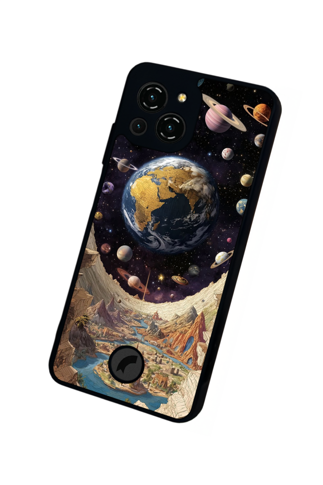 Reeder S23 Pro Max Uyumlu Uzay Tasarımlı Glossy Premium Kılıf