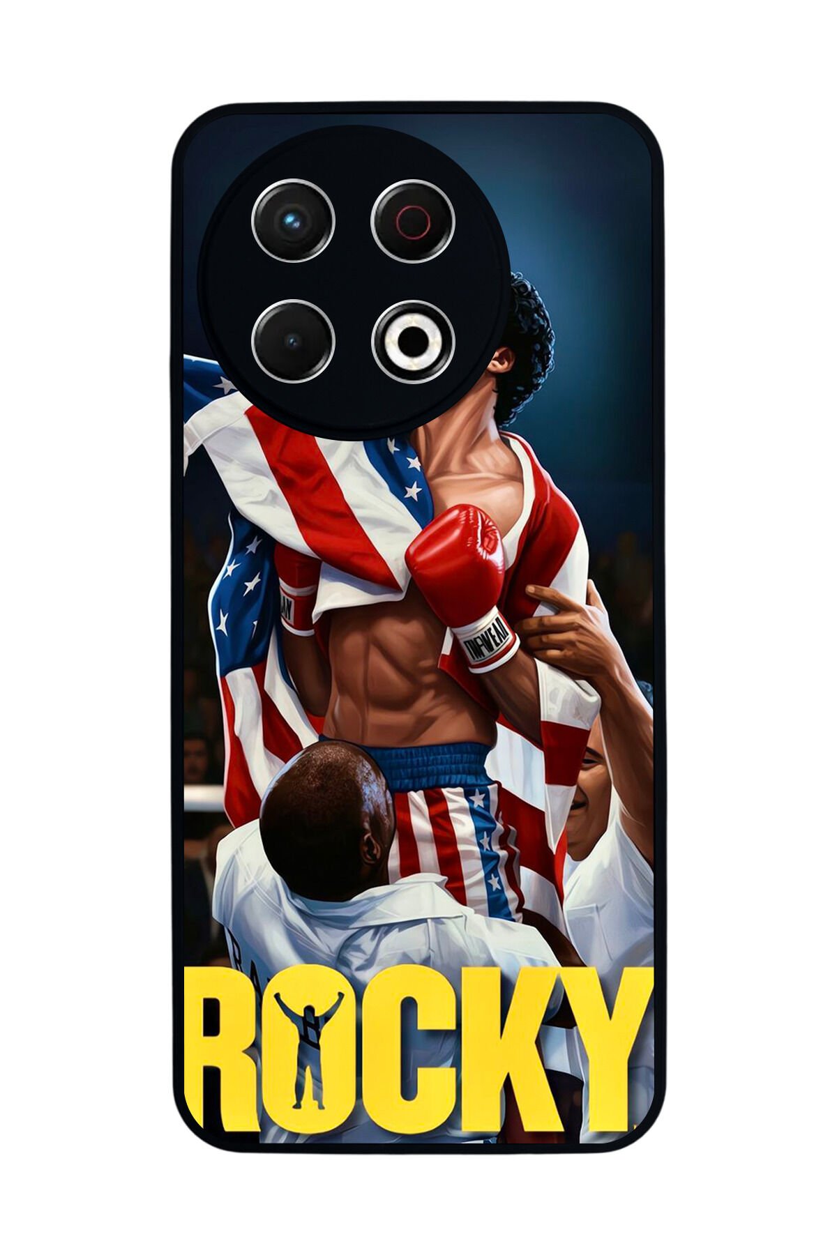 Tecno Spark 30 Pro Uyumlu Rocky Tasarımlı Glossy Premium Kılıf