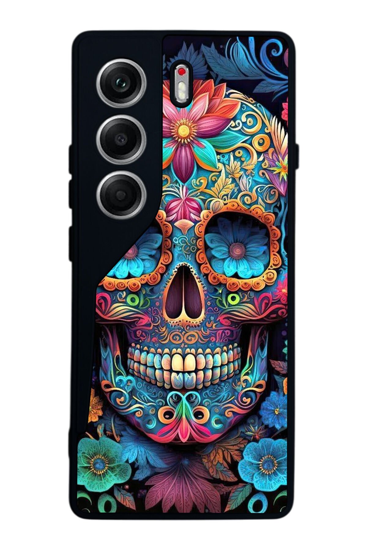 Tecno Camon 40 Uyumlu KuruKafa Tasarımlı Glossy Premium Kılıf