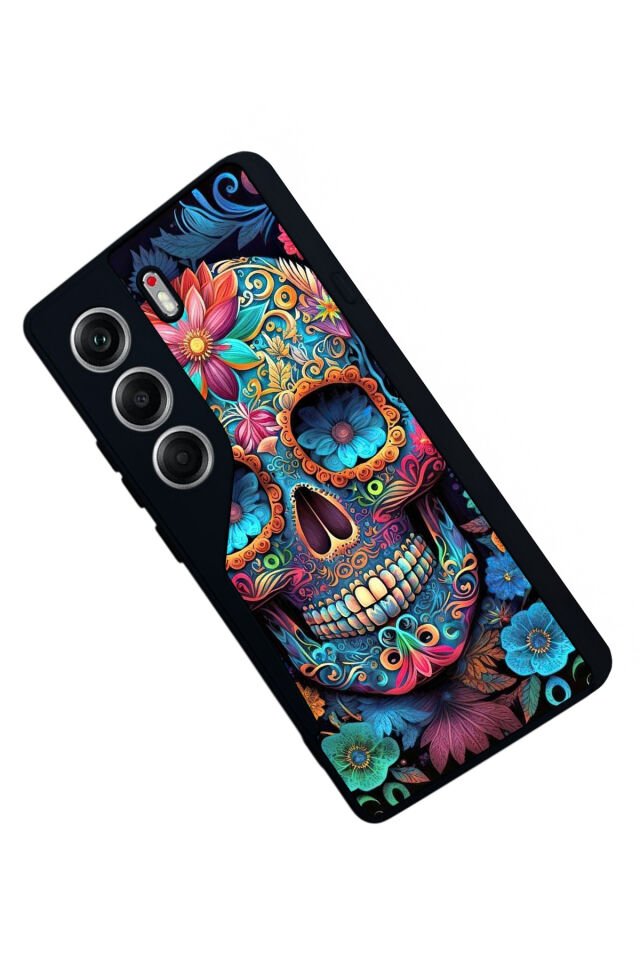 Tecno Camon 40 Uyumlu KuruKafa Tasarımlı Glossy Premium Kılıf