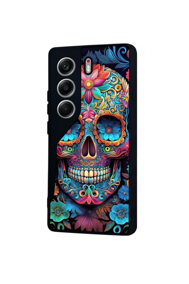 Tecno Camon 40 Uyumlu KuruKafa Tasarımlı Glossy Premium Kılıf