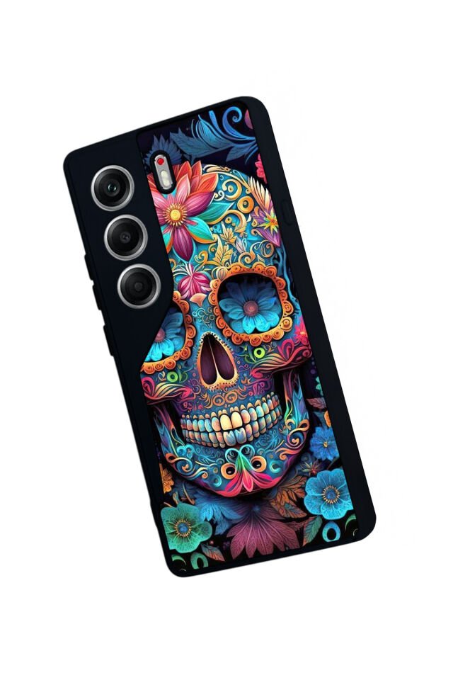 Tecno Camon 40 Uyumlu KuruKafa Tasarımlı Glossy Premium Kılıf