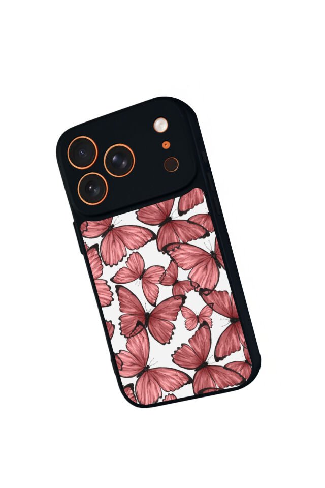 iPhone 17 Pro Max Uyumlu Kelebek Tasarımlı Glossy Premium Kılıf