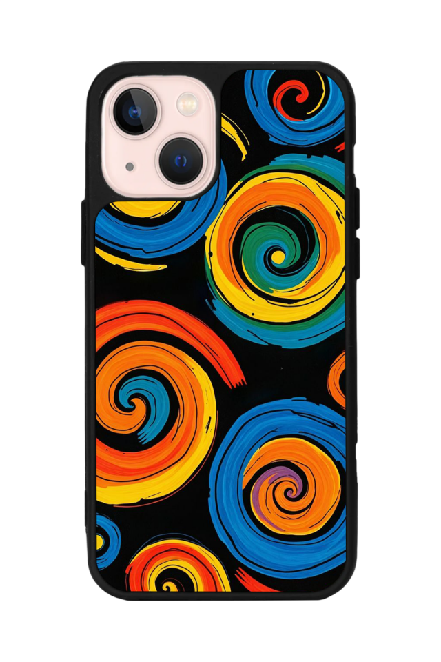 iPhone 13 Mini Uyumlu Abstract Tasarımlı Glossy Premium Kılıf