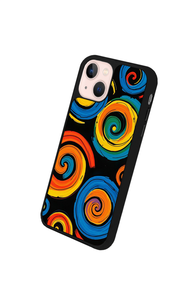 iPhone 13 Mini Uyumlu Abstract Tasarımlı Glossy Premium Kılıf