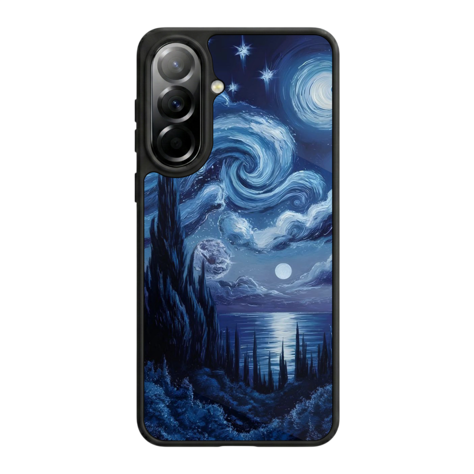 Samsung Galaxy A37 Uyumlu Ay Tasarımlı Glossy Premium Kılıf