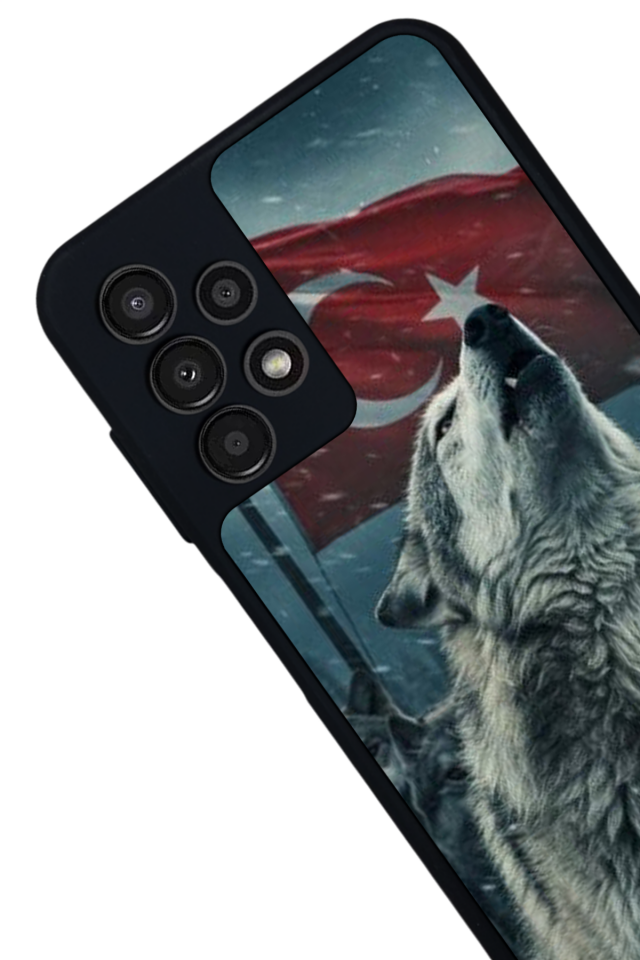 Samsung Galaxy A23 Uyumlu Bozkurt Tasarımlı Glossy Premium Kılıf
