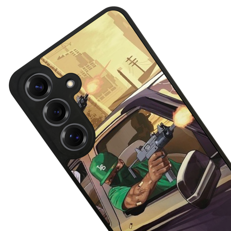 Samsung Galaxy S25 Uyumlu GTA Tasarımlı Glossy Premium Kılıf