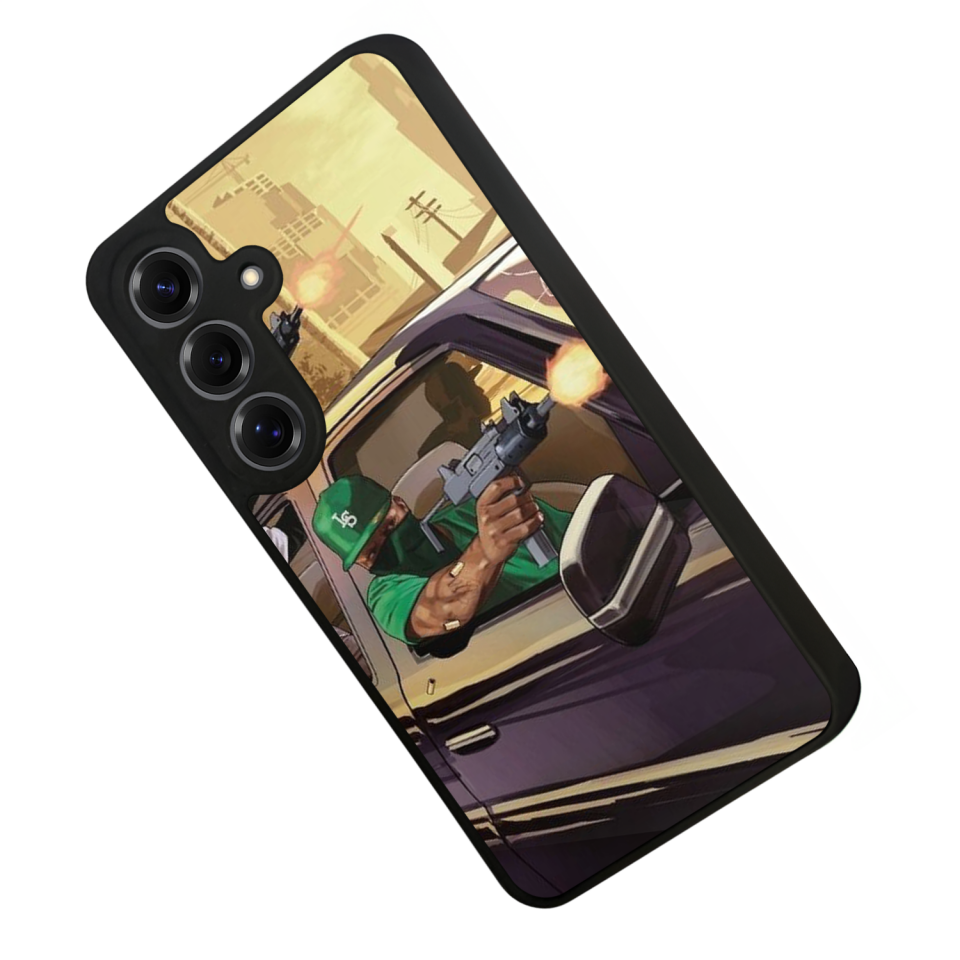 Samsung Galaxy S25 Uyumlu GTA Tasarımlı Glossy Premium Kılıf