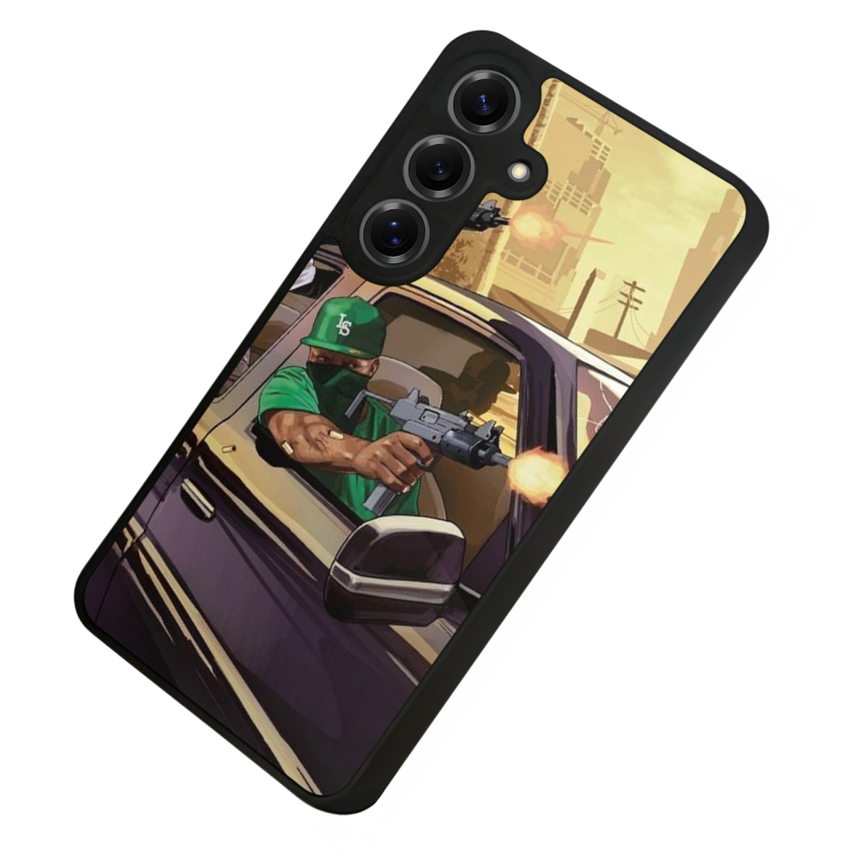 Samsung Galaxy S25 Uyumlu GTA Tasarımlı Glossy Premium Kılıf