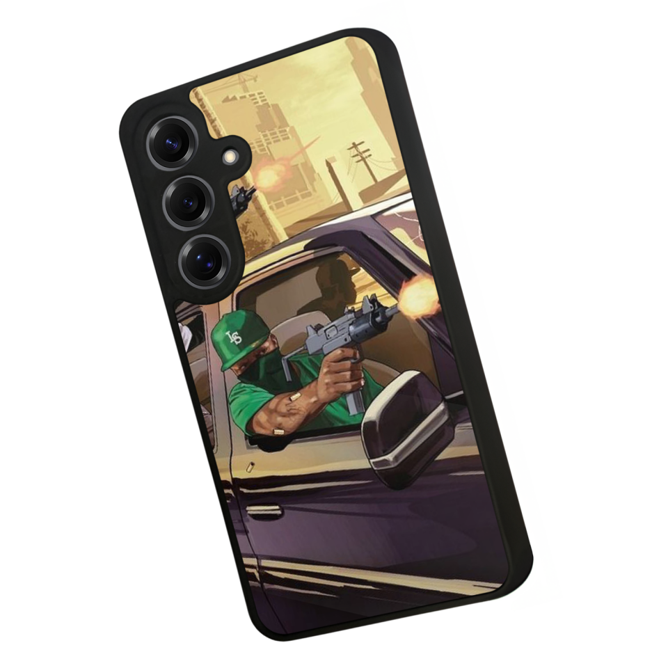 Samsung Galaxy S25 Uyumlu GTA Tasarımlı Glossy Premium Kılıf