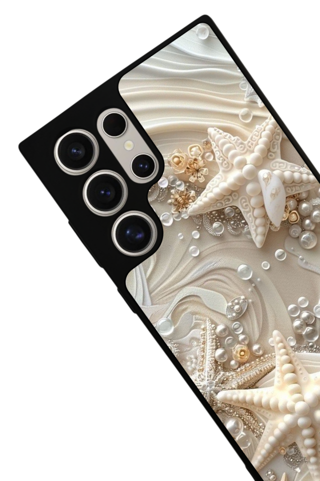 Samsung Galaxy S22 Ultra Uyumlu  İnci Tasarımlı Glossy Premium Kılıf