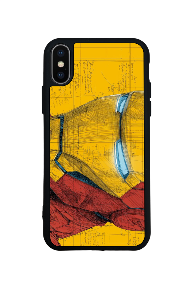 iPhone XS Max Uyumlu  Iron Man ( Demir Adam ) Tasarımlı Glossy Premium Kılıf
