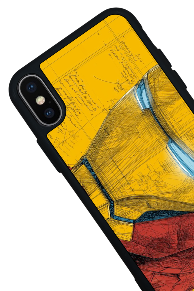 iPhone XS Max Uyumlu  Iron Man ( Demir Adam ) Tasarımlı Glossy Premium Kılıf