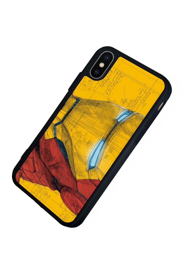 iPhone XS Max Uyumlu  Iron Man ( Demir Adam ) Tasarımlı Glossy Premium Kılıf