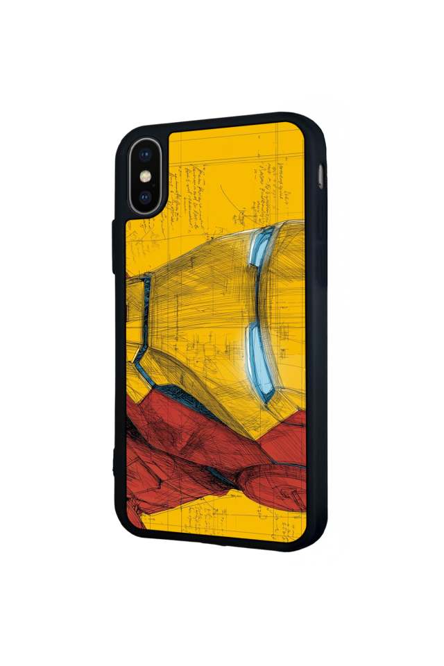 iPhone XS Max Uyumlu  Iron Man ( Demir Adam ) Tasarımlı Glossy Premium Kılıf