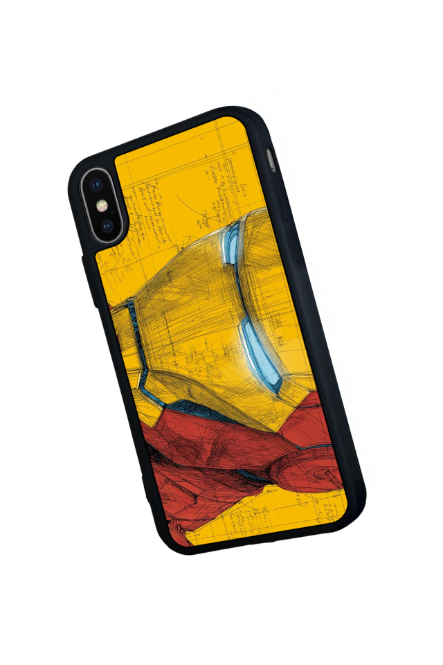 iPhone XS Max Uyumlu  Iron Man ( Demir Adam ) Tasarımlı Glossy Premium Kılıf