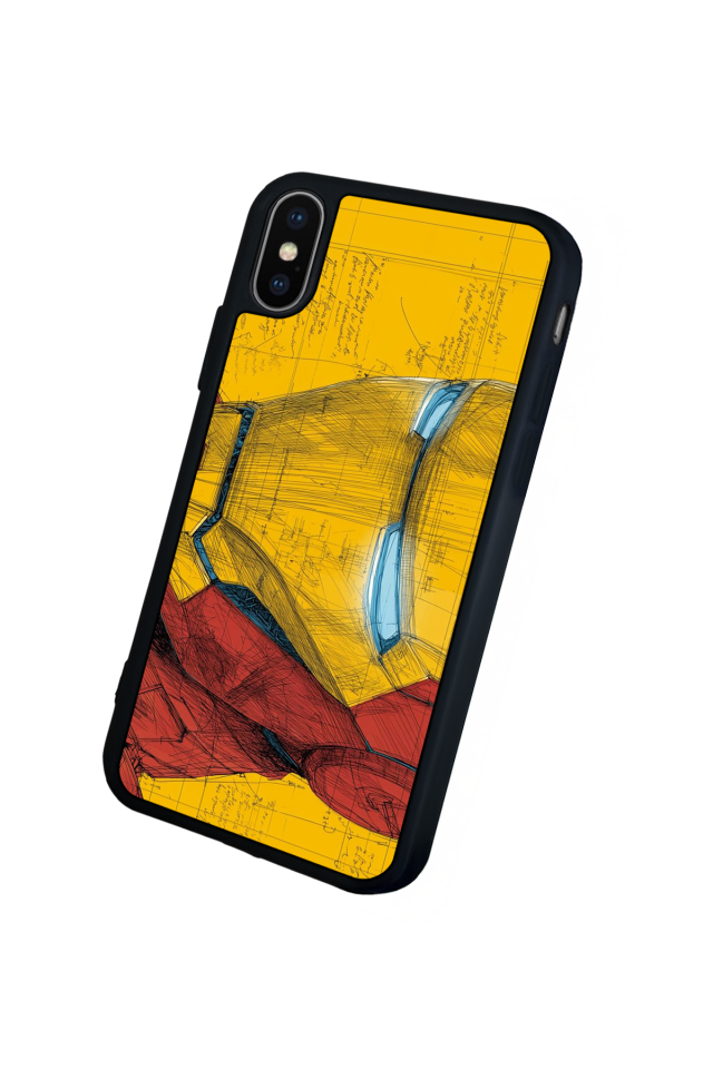 iPhone XS Max Uyumlu  Iron Man ( Demir Adam ) Tasarımlı Glossy Premium Kılıf