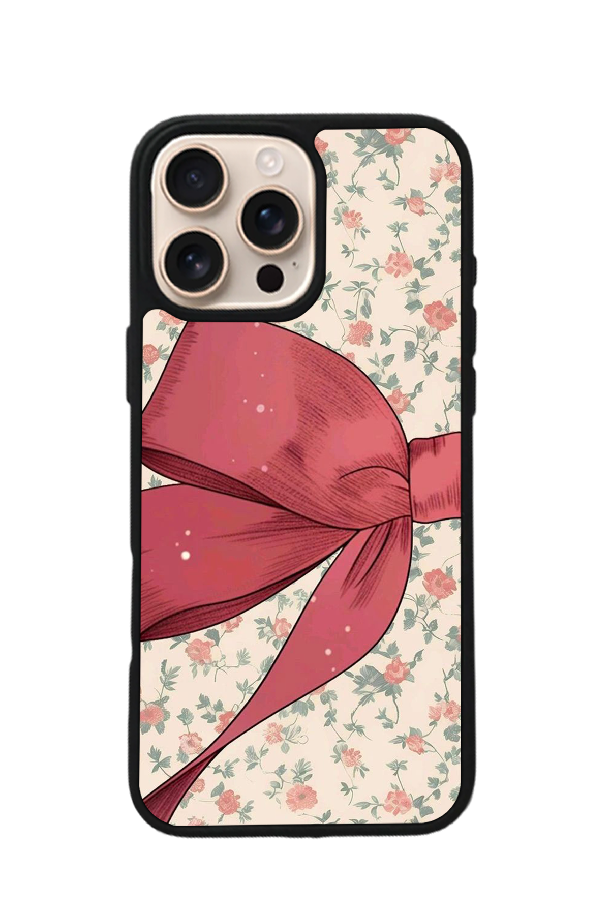 iPhone 15 Pro Max Uyumlu Kurdele Tasarımlı Glossy Premium Kılıf