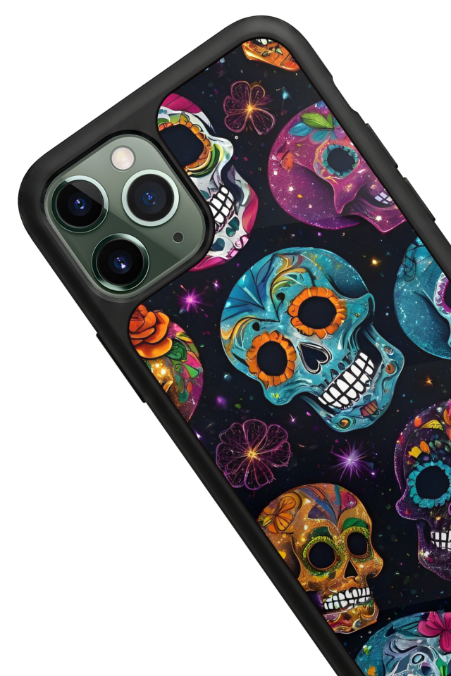 iPhone 11 Pro Max Uyumlu KuruKafa Tasarımlı Glossy Premium Kılıf