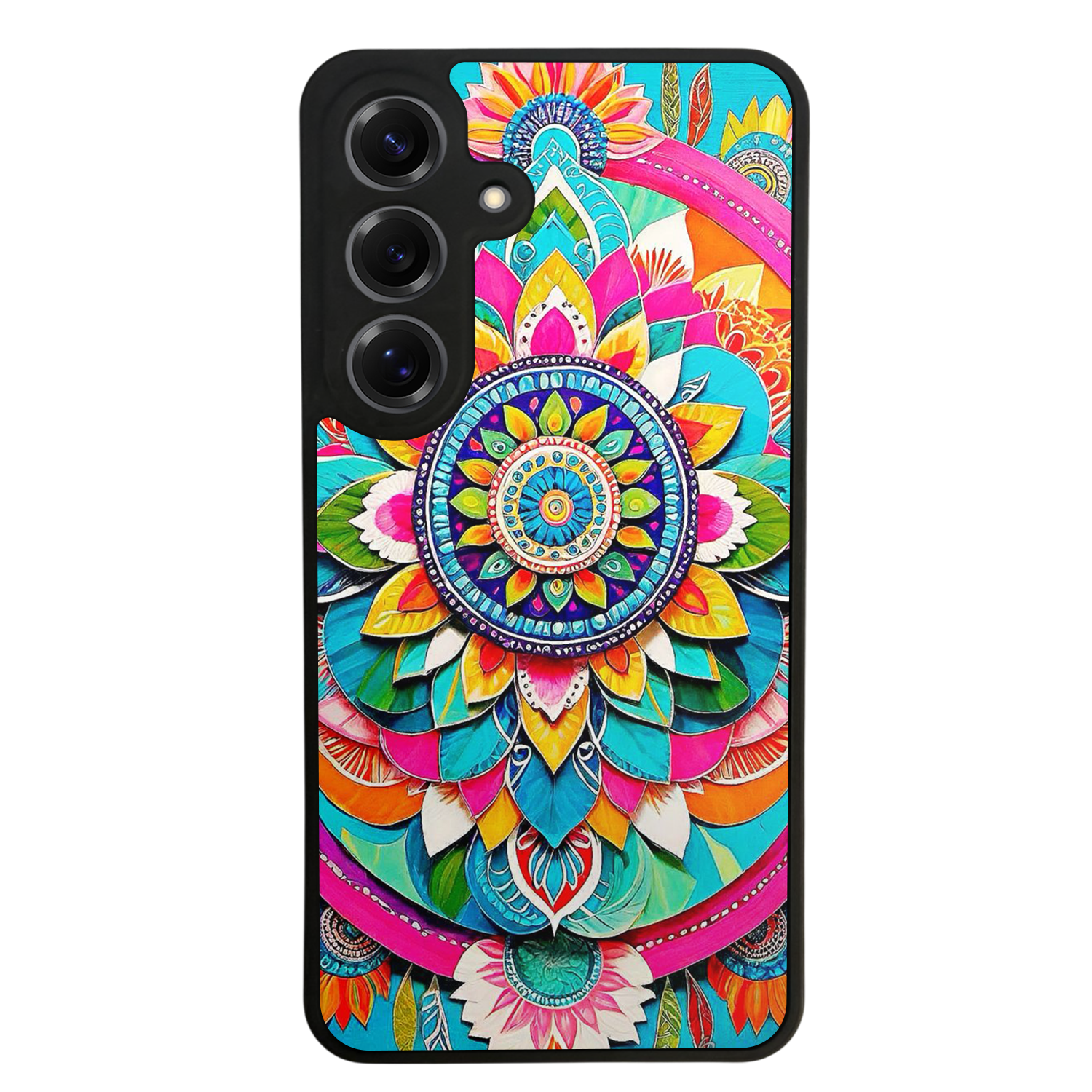 Samsung Galaxy S25 Uyumlu Mandala Tasarımlı Glossy Premium Kılıf