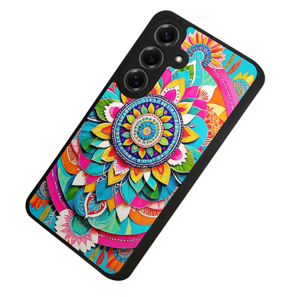 Samsung Galaxy S25 Uyumlu Mandala Tasarımlı Glossy Premium Kılıf
