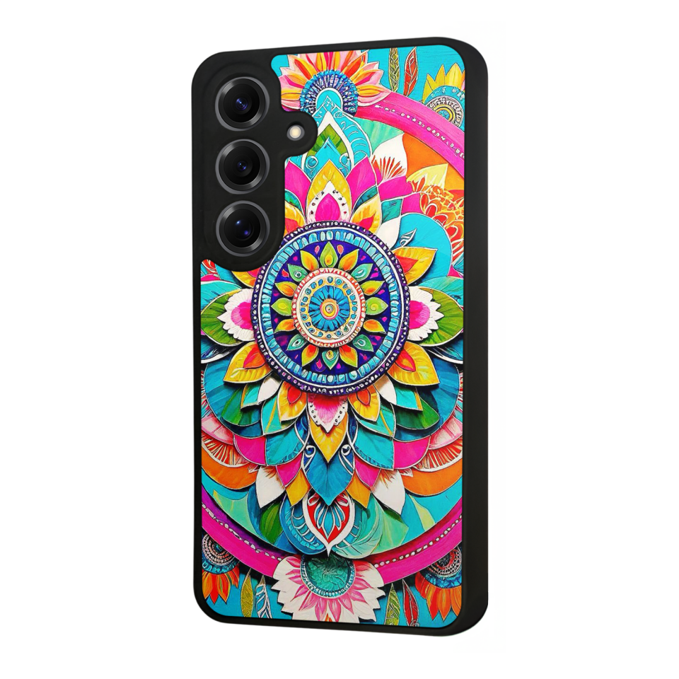 Samsung Galaxy S25 Uyumlu Mandala Tasarımlı Glossy Premium Kılıf
