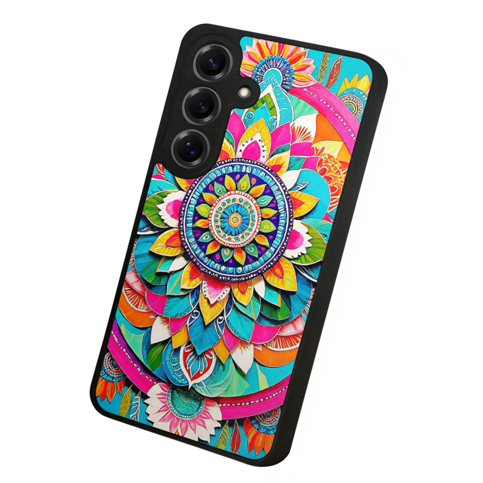 Samsung Galaxy S25 Uyumlu Mandala Tasarımlı Glossy Premium Kılıf