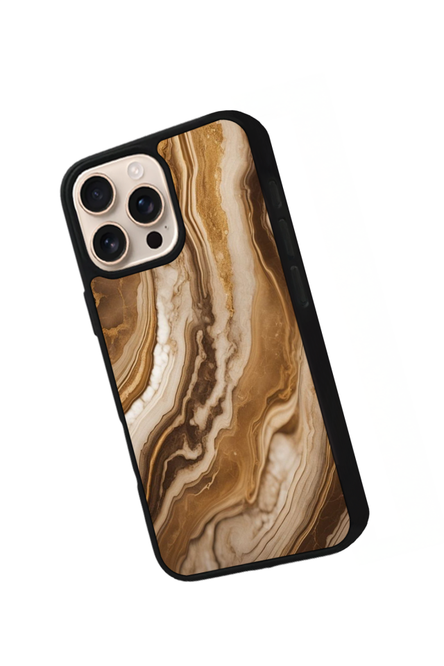 iPhone 16 Pro Max Uyumlu Mermer Marble Tasarımlı Glossy Premium Kılıf